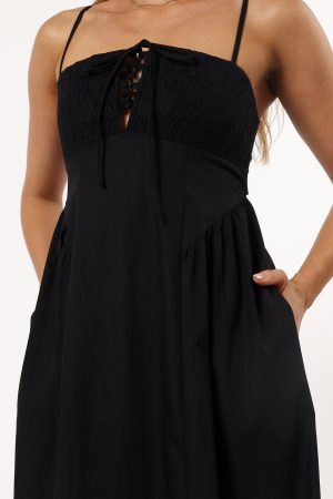 Alena Midi Dress – Black