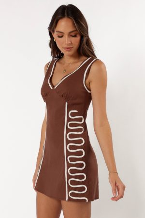 Alexa Mini Dress – Chocolate