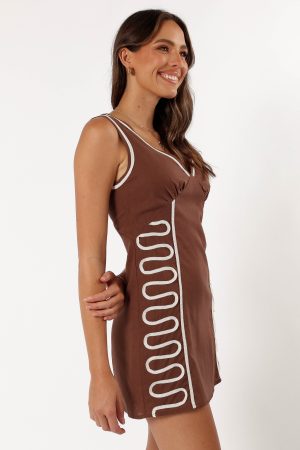 Alexa Mini Dress – Chocolate