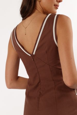 Alexa Mini Dress – Chocolate