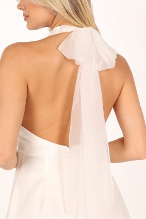 Anya Tulle Mini Dress – White