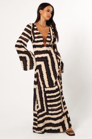 Azure Maxi Dress – Noria Print