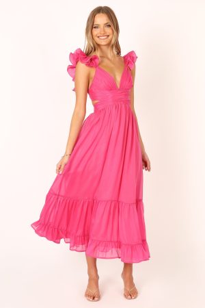 Bonito Midi Dress – Berry