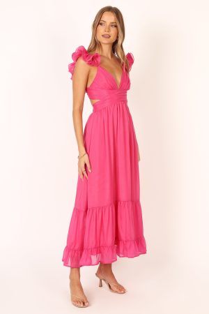 Bonito Midi Dress – Berry