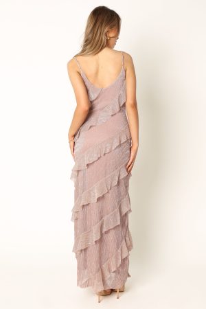 Ciao Ruffles Maxi Dress – Dusty Lavender