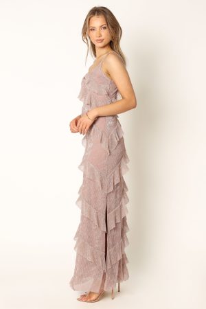 Ciao Ruffles Maxi Dress – Dusty Lavender