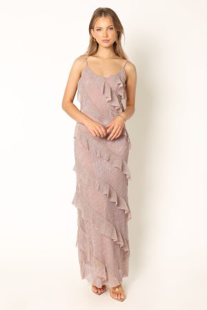 Ciao Ruffles Maxi Dress – Dusty Lavender