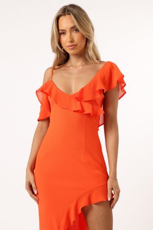 Dalia Maxi Dress – Tangerine