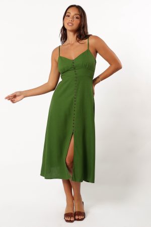 Darby Midi Dress – Ibiza Green