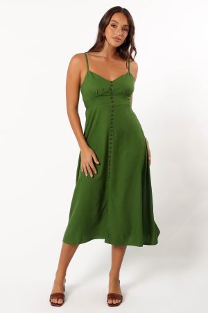 Darby Midi Dress – Ibiza Green