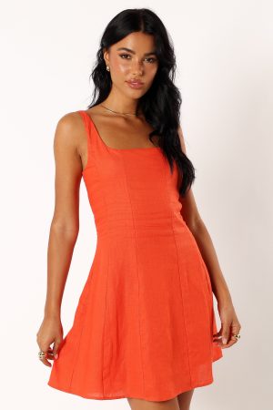 Dillion Mini Dress – Blood Orange