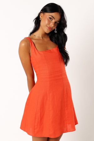 Dillion Mini Dress – Blood Orange