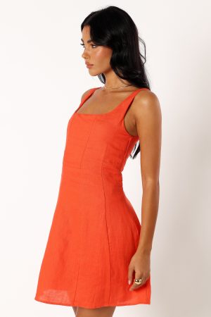 Dillion Mini Dress – Blood Orange