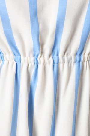 Evelin Midi Dress – Blue Stripe