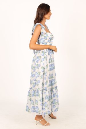 Floret Midi Dress – Blue