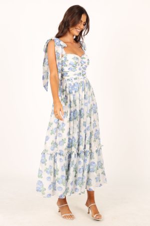 Floret Midi Dress – Blue