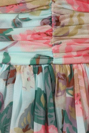 Floret Midi Dress – Blue Multi