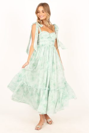 Floret Midi Dress – Sage