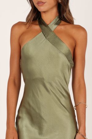 Grasie Midi Dress – Olive