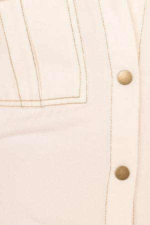 Hailey Denim Mini Dress – White Denim