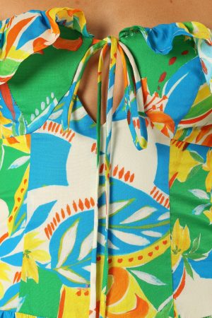 Harriet Off Shoulder Maxi Dress – Malta Print