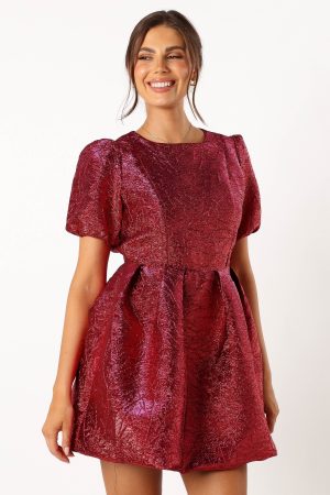 Jadore Mini Dress – Red Magenta