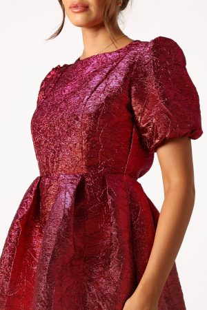 Jadore Mini Dress – Red Magenta