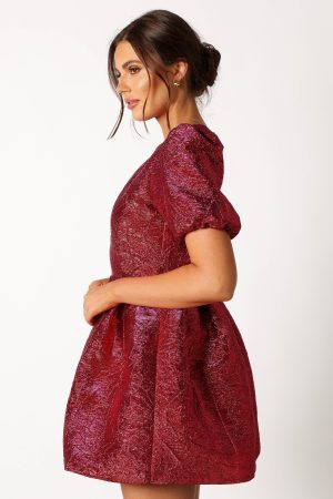 Jadore Mini Dress – Red Magenta