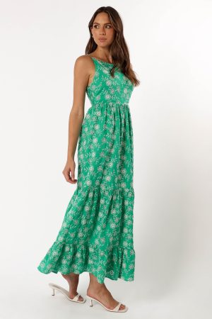Jenson Maxi Dress – Green Eyelet