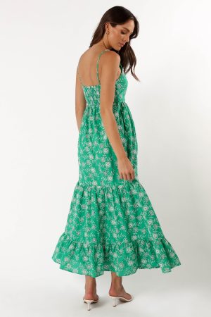 Jenson Maxi Dress – Green Eyelet