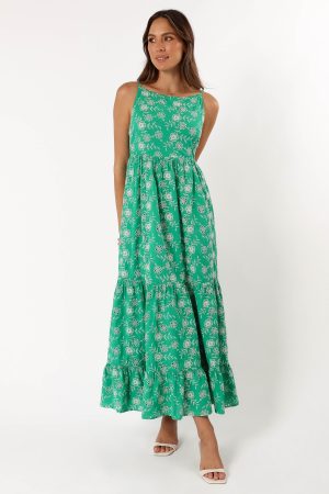 Jenson Maxi Dress – Green Eyelet