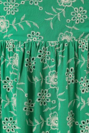 Jenson Maxi Dress – Green Eyelet