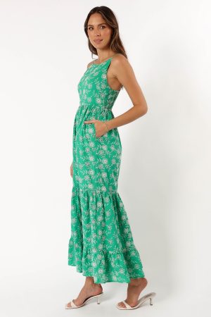 Jenson Maxi Dress – Green Eyelet