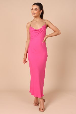 Khaleesi Slip Midi Dress – Pink
