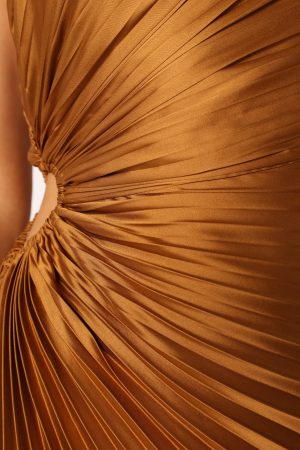 Kleo One Shoulder Maxi Dress – Golden Ochre