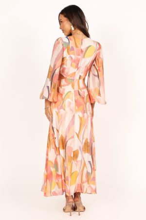 Laquin Long Sleeve Maxi Dress – Pink