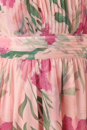 Lennon Halterneck Maxi Dress – Pink Floral