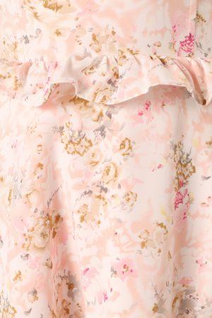 Lillee Tiered Maxi Dress – Pink Floral