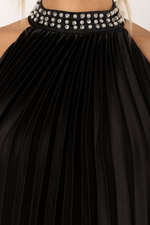 Lizzy Halterneck Mini Dress – Black