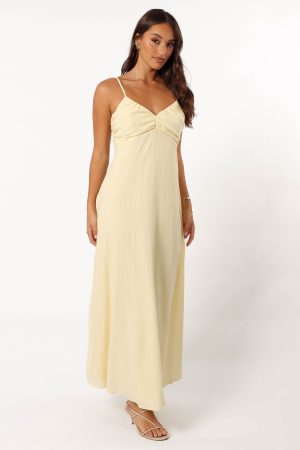 Maddie Maxi Dress – Butter Yellow