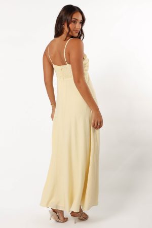 Maddie Maxi Dress – Butter Yellow