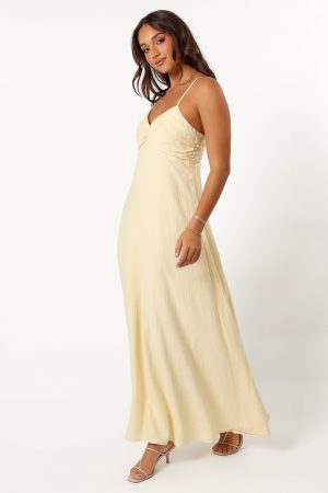 Maddie Maxi Dress – Butter Yellow
