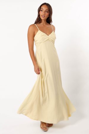 Maddie Maxi Dress – Butter Yellow