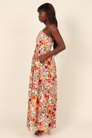 Madeira Dress – Orange Floral