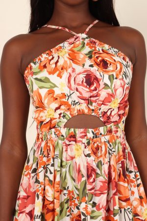 Madeira Dress – Orange Floral