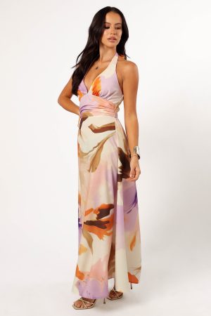 Marie Halterneck Maxi Dress – Multi