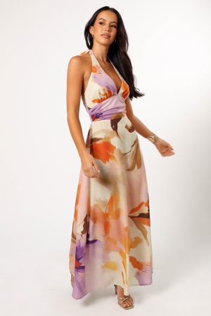 Marie Halterneck Maxi Dress – Multi
