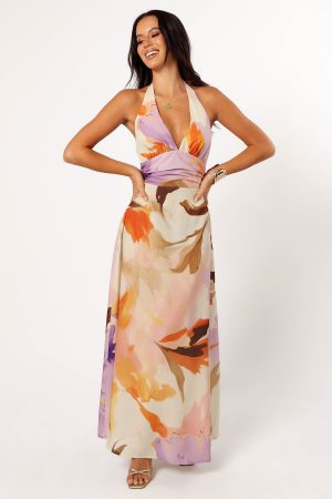 Marie Halterneck Maxi Dress – Multi