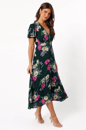 Mazie Floral Midi Dress – Eden Florals