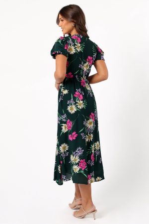 Mazie Floral Midi Dress – Eden Florals